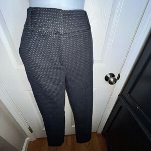 Loft Women’s 10 Marisa Blue White Dot Knit Skinny Ankle Trouser Dress Pants M
